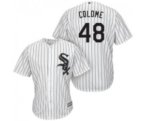 Chicago White Sox #48 Alex Colome Replica White Home Cool Base Baseball Jersey