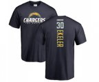 Los Angeles Chargers #30 Austin Ekeler Navy Blue Backer T-Shirt