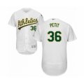 Oakland Athletics #36 Yusmeiro Petit White Home Flex Base Authentic Collection Baseball Player Jersey