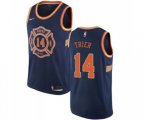 New York Knicks #14 Allonzo Trier Swingman Navy Blue Basketball Jersey - City Edition