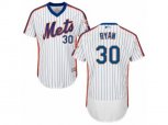 New York Mets #30 Nolan Ryan White Royal Flexbase Authentic Collection MLB Jersey