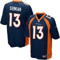Denver Broncos #13 Trevor Siemian Game Navy Blue Alternate NFL Jersey