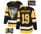 Adidas Pittsburgh Penguins #19 Derick Brassard Authentic Black Fashion Gold NHL Jersey