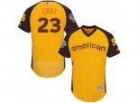 Seattle Mariners #23 Nelson Cruz Yellow 2016 All-Star American League BP Authentic Collection Flex Base MLB Jersey