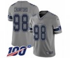 Dallas Cowboys #98 Tyrone Crawford Limited Gray Inverted Legend 100th Season Football Jersey