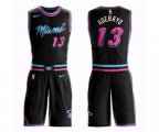 Miami Heat #13 Edrice Adebayo Swingman Black Basketball Suit Jersey - City Edition