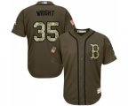 Boston Red Sox #35 Steven Wright Authentic Green Salute to Service Baseball Jersey