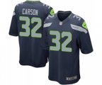 Seattle Seahawks #32 Chris Carson Game Navy Blue Team Color Football Jersey