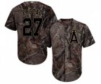 Los Angeles Angels of Anaheim #27 Darin Erstad Authentic Camo Realtree Collection Flex Base Baseball Jersey
