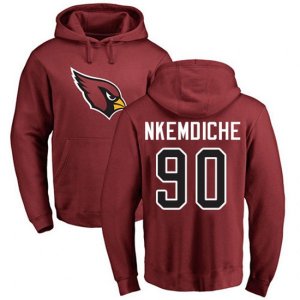 Arizona Cardinals #90 Robert Nkemdiche Maroon Name & Number Logo Pullover Hoodie