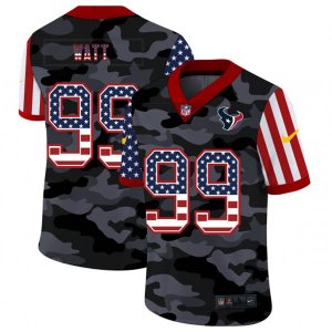 Houston Texans #99 J.J. Watt Camo Flag Nike Limited Jersey