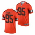 Cleveland Browns #95 Myles Garrett Nike Orange 2021 Inverted Legend Jersey