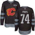 Calgary Flames #74 Daniel Pribyl Authentic Black 1917-2017 100th Anniversary NHL Jersey