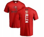Tampa Bay Buccaneers #91 Beau Allen Red Backer T-Shirt