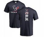 Houston Texans #28 Alfred Blue Navy Blue Backer T-Shirt