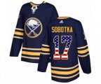Adidas Buffalo Sabres #17 Vladimir Sobotka Authentic Navy Blue USA Flag Fashion NHL Jersey
