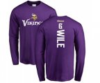 Minnesota Vikings #6 Matt Wile Purple Backer Long Sleeve T-Shirt