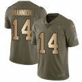Los Angeles Rams #14 Sean Mannion Limited Olive Gold 2017 Salute to Service NFL Jersey