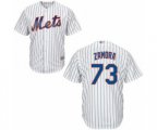 New York Mets Daniel Zamora Replica White Home Cool Base Baseball Player Jersey