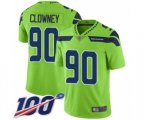 Seattle Seahawks #90 Jadeveon Clowney Limited Green Rush Vapor Untouchable 100th Season Football Jersey