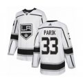 Los Angeles Kings #33 Lukas Parik Authentic White Away Hockey Jersey