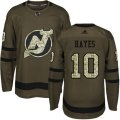 New Jersey Devils #10 Jimmy Hayes Authentic Green Salute to Service NHL Jersey