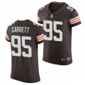 Cleveland Browns #95 Myles Garrett Nike Brown Home Vapor Limited Jersey