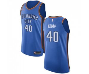 Oklahoma City Thunder #40 Shawn Kemp Authentic Royal Blue Road NBA Jersey - Icon Edition