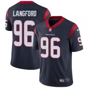 Houston Texans #96 Kendall Langford Navy Blue Team Color Vapor Untouchable Limited Player NFL Jersey