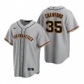Nike San Francisco Giants #35 Brandon Crawford Gray Road Stitched Baseball Jersey