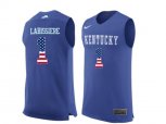 2016 US Flag Fashion Men's Kentucky Wildcats Skal Labissiere #1 College Basketball Jersey - Royal Blue