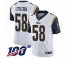 Los Angeles Rams #58 Cory Littleton White Vapor Untouchable Limited Player 100th Season Football Jersey
