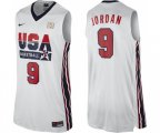 Nike Team USA #9 Michael Jordan Authentic White 2012 Olympic Retro Basketball Jersey
