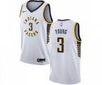 Indiana Pacers #3 Joe Young Authentic White Basketball Jersey - Association Edition