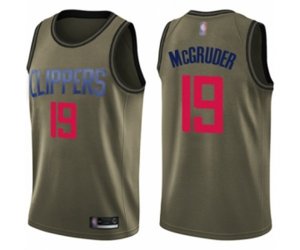 Los Angeles Clippers #19 Rodney McGruder Swingman Green Salute to Service Basketball Jersey