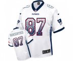 New England Patriots #87 Rob Gronkowski Elite White Drift Fashion Football Jersey