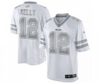 Buffalo Bills #12 Jim Kelly Limited White Platinum Football Jersey