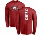 San Francisco 49ers #54 Fred Warner Red Backer Long Sleeve T-Shirt