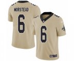 New Orleans Saints #6 Thomas Morstead Limited Gold Inverted Legend Football Jersey