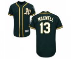 Oakland Athletics #13 Bruce Maxwell Green Alternate Flex Base Authentic Collection Baseball Jersey
