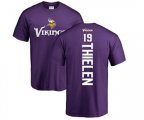 Minnesota Vikings #19 Adam Thielen Purple Backer T-Shirt