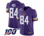 Minnesota Vikings #84 Randy Moss Purple Team Color Vapor Untouchable Limited Player 100th Season Football Jersey