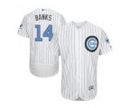 Chicago Cubs #14 Ernie Banks White(Blue Strip) Authentic Collection Stitched Baseball Jersey