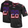 San Francisco 49ers #28 Carlos Hyde Elite Black USA Flag Fashion NFL Jersey