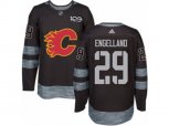 Adidas Calgary Flames #29 Deryk Engelland Authentic Black 1917-2017 100th Anniversary NHL Jersey