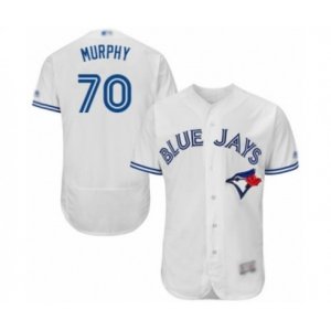 Toronto Blue Jays #70 Patrick Murphy White Home Flex Base Authentic Collection Baseball Player Jersey
