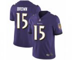 Baltimore Ravens #15 Marquise Brown Purple Team Color Vapor Untouchable Limited Player Football Jersey
