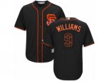 San Francisco Giants #9 Matt Williams Authentic Black Team Logo Fashion Cool Base MLB Jersey