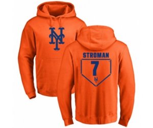 New York Mets #7 Marcus Stroman Orange RBI Pullover Hoodie