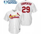 St. Louis Cardinals #29 Chris Carpenter Replica White Home Cool Base Baseball Jersey